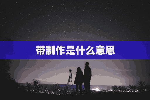 带制作是什么意思(制作什么意思啊)